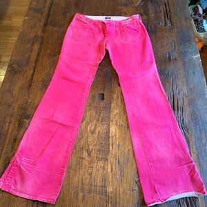D&G hot pink vintage low rise jeans